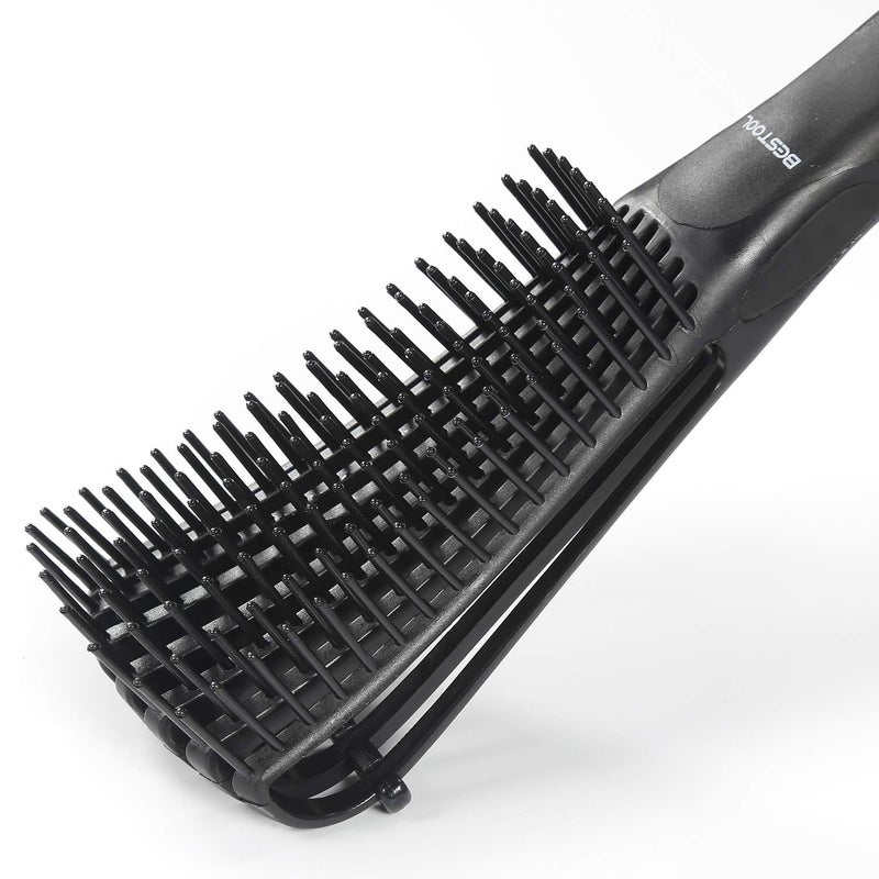 BESTOOL Detangling Brush, Detangler Brush for Natural Black/ Curly Hair Afro 3/4abc Texture, Faster n Easier Detangle Wet or Dry Hair with No Pain (Black) - Image 4
