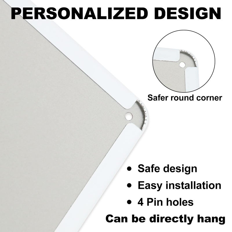 Whaline Retro Tin Sign Valentine's Day Rose Flower Mason Jar Metal Sign Red Floral Wall Art Decor Welcome Holiday Decor Iron Plaque Sign for Club Bar Garage Wall Decor, 12 x 8 Inch - Image 3