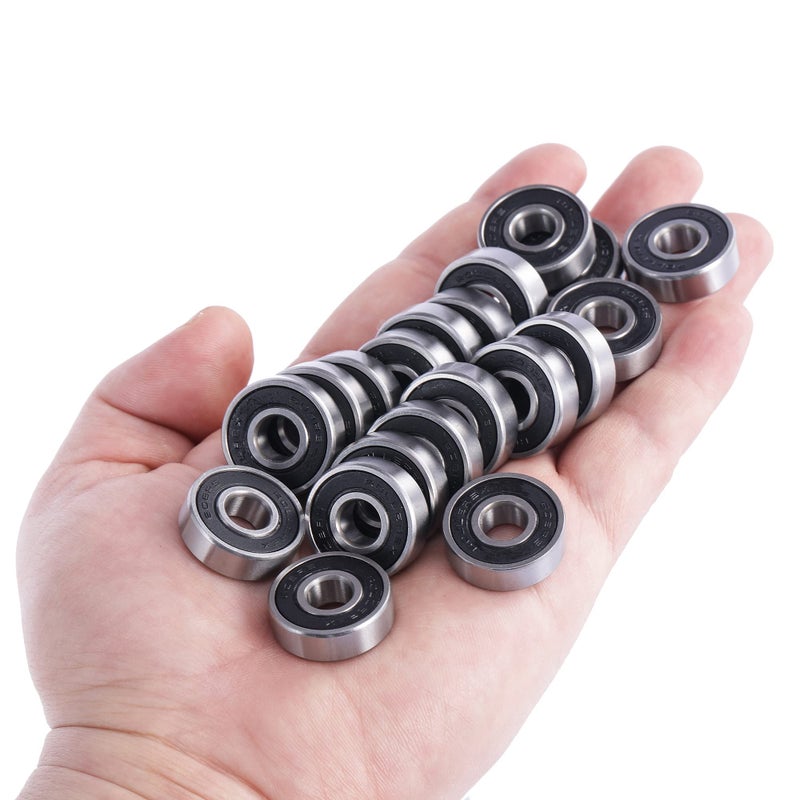 Rollerex 608-2RS Wheel Bearings 20-Pack (for Any Product Using Skate Wheels) (Carbon Steel) - for Inline, Roller Blade, Rollerskate, Skateboard, RipStik & More - Image 5
