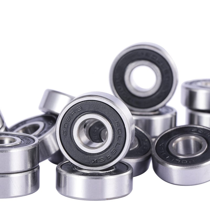 Rollerex 608-2RS Wheel Bearings 20-Pack (for Any Product Using Skate Wheels) (Carbon Steel) - for Inline, Roller Blade, Rollerskate, Skateboard, RipStik & More - Image 4
