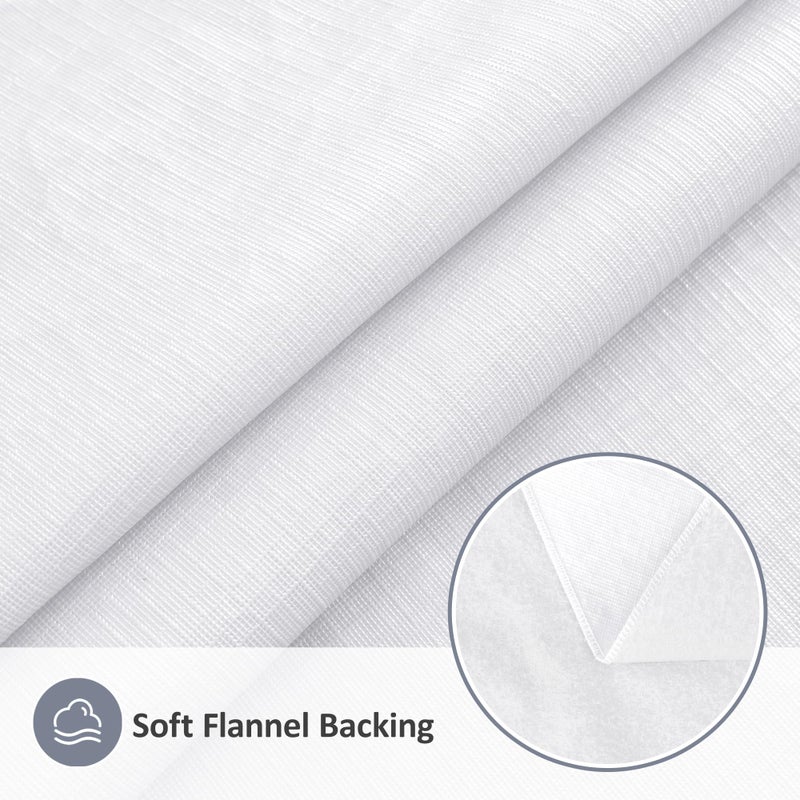 Enjoyidea Vinyl Tablecloth with Flannel Backing-6 Pack White 60x102 Inch Outdoor Waterproof Rectangle 6 Foot Plastic Table Cloths Sheets-Wipeable Heavy Duty Oilcloth for Picnic Party Camping Dining - Image 4