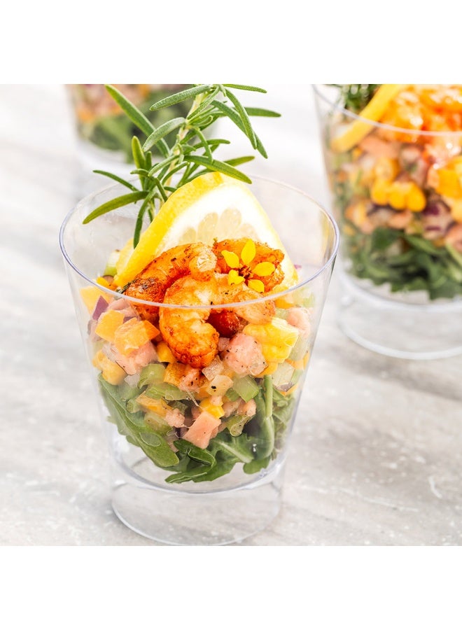 Restaurantware 7 Ounce Large Plastic Cups, 100 Disposable Dessert Cups - Lids Sold Separately, Durable, Clear Plastic Dessert Shooters, For Appetizers, Sweets, Or Samples - Image 3