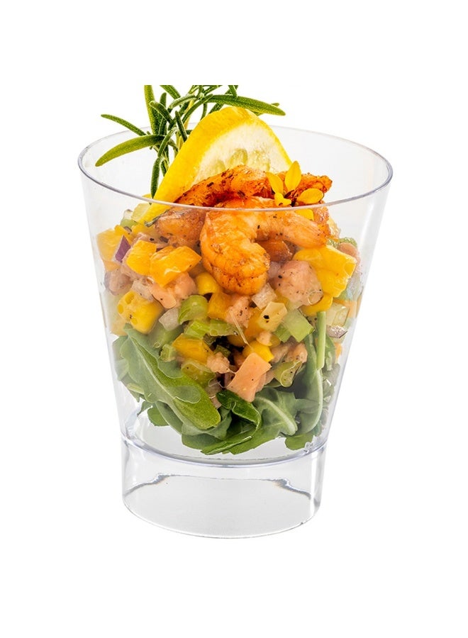 Restaurantware 7 Ounce Large Plastic Cups, 100 Disposable Dessert Cups - Lids Sold Separately, Durable, Clear Plastic Dessert Shooters, For Appetizers, Sweets, Or Samples - Image 2