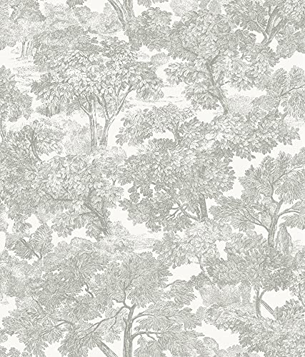 Chesapeake Grey Spinney Toile Wallpaper, 3115-12541 - Image 5