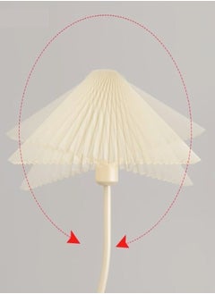 fashionhome Nordic Atmosphere Floor Lamp Standing Floor Light with Wood Table Brightness Control, American Style Switch Lampshade Floor Lamps Side Table for Living Room Bedroom 26x155 Centimeter  - Image 5