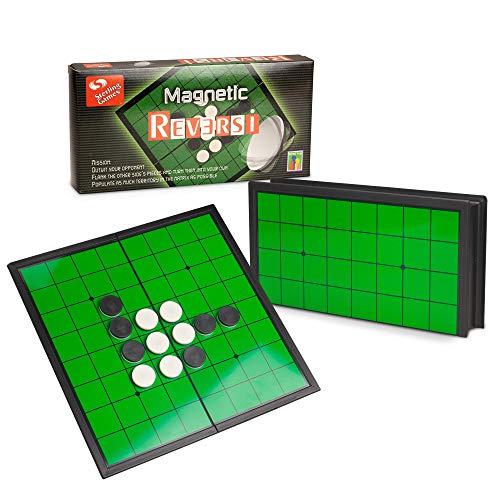 Sterling Games Othello Reversi Strategy Board Game 975 Inch Board with Folding Magnetic Board and Pieces for Home and Travel - Image 1
