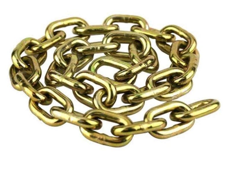 UAPAN Iron Chain with Brass Finish for Hanging Bell Diya with hook (Length of 1 Meter, Gold) (Pack of 1, 3 Feet) - Image 3