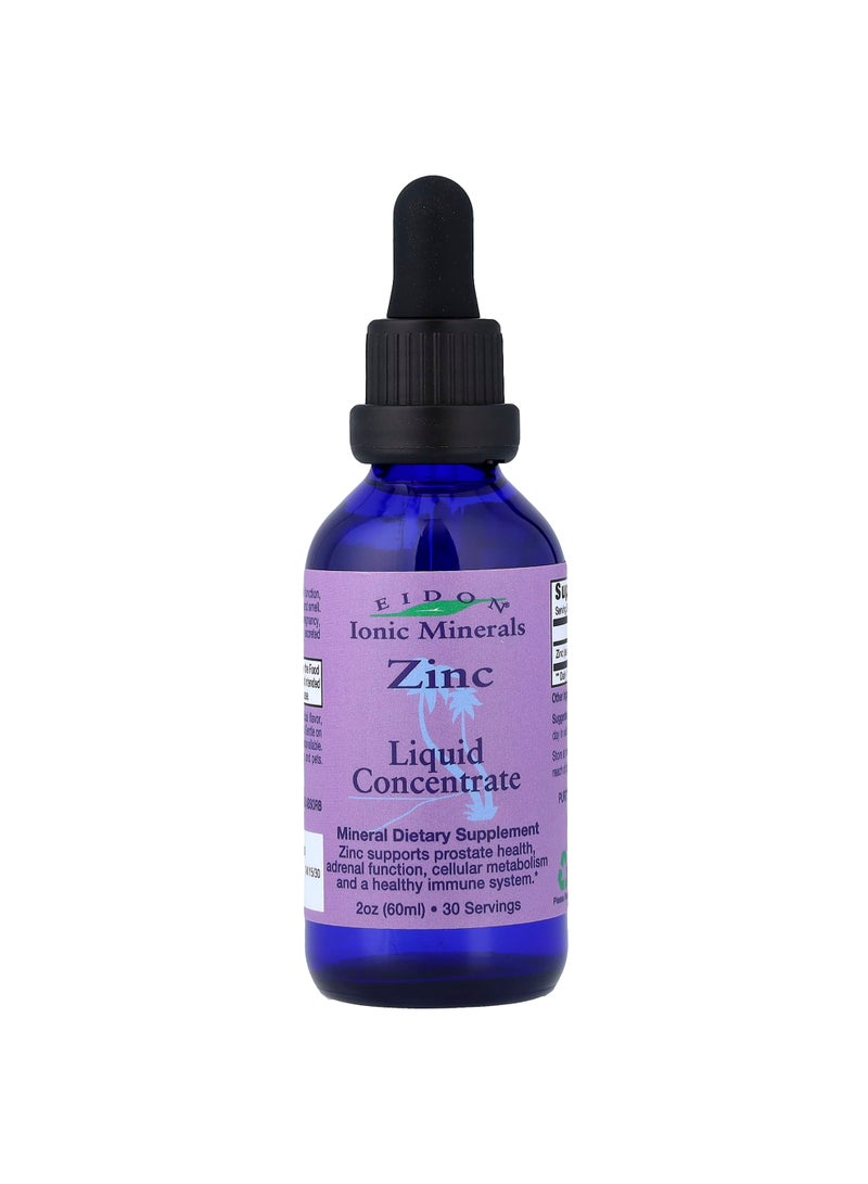 Ionic Minerals, Zinc, Liquid Concentrate, 2 oz (60 ml)