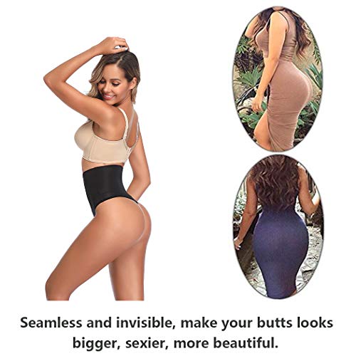 JOYSHAPER High Waist Shapewear Thong for Women Tummy Control Underwear Body Shaper Thong Waist Cincher Girdle Panties (Black-new, S) - Image 4