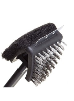 Grill Mark 3-in-1 Scraper and Padded Grill Brush Black 3 x 17.3 x 4 Inch 75551  - Image 3
