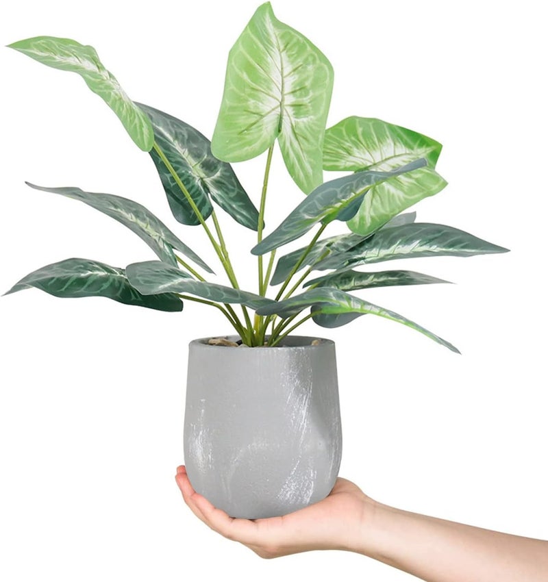 ماسرو نباتات اصطناعية من Masaroo بطول 40 سم لديكور المكتب المنزلي والحمام، نباتات صناعية صغيرة لديكور المنزل وغرفة النوم والمكتب الداخلي والحمام وغرفة المزرعة وطاولة القهوة - Image 1
