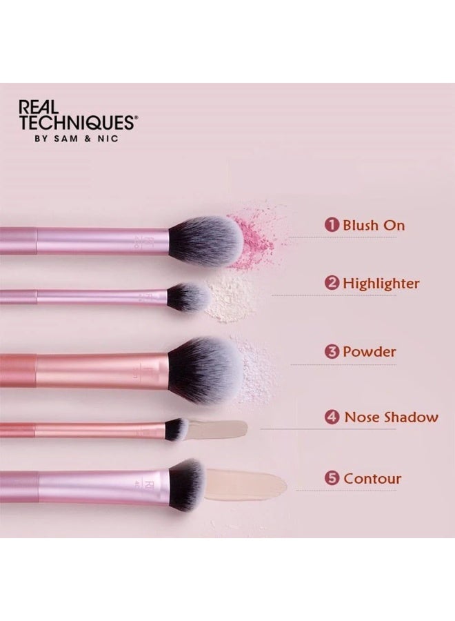 ريل تكنيكس Face And Cheek Brush Set 5 Pieces Mulicolour - Image 4