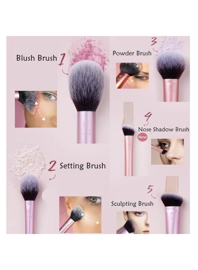 ريل تكنيكس Face And Cheek Brush Set 5 Pieces Mulicolour - Image 5