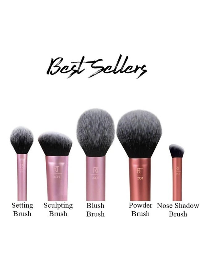 ريل تكنيكس Face And Cheek Brush Set 5 Pieces Mulicolour - Image 3