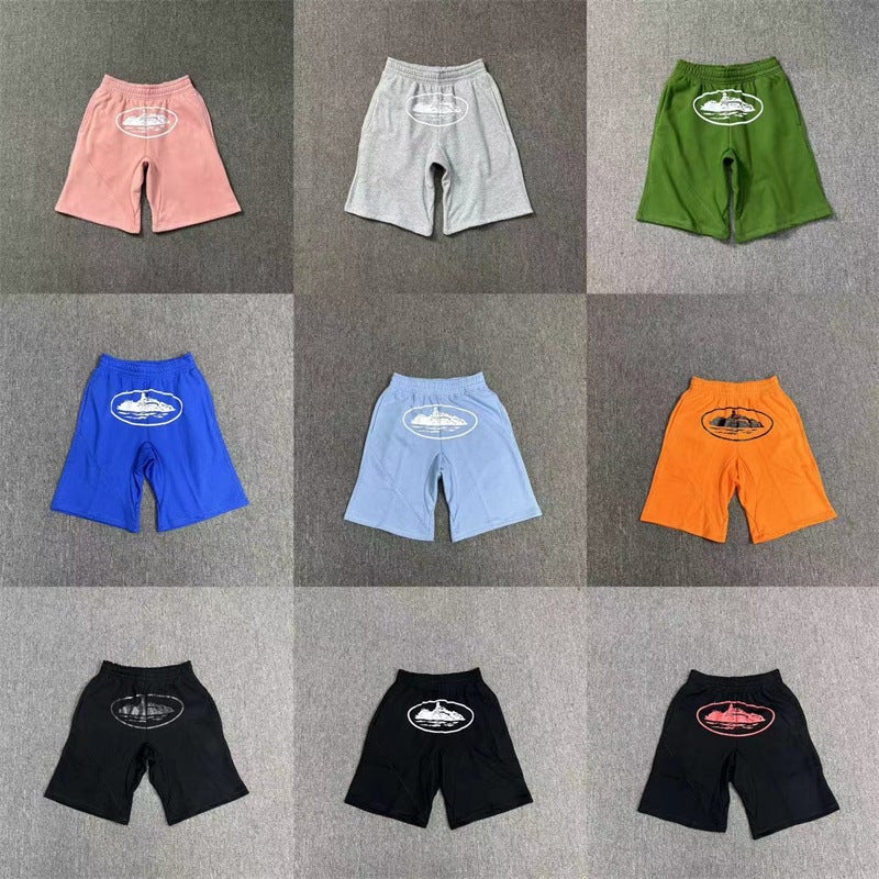 Corteiz American Street Alcatraz Printed Shorts Summer Loose Five-Point Pants Men'S And Women'S Sports Casual Pants - Image 2