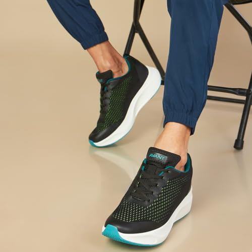 AVANT Men's Stark Black/Green Running Shoes - 9 UK (AVMSH092CL01UK9) - Image 3