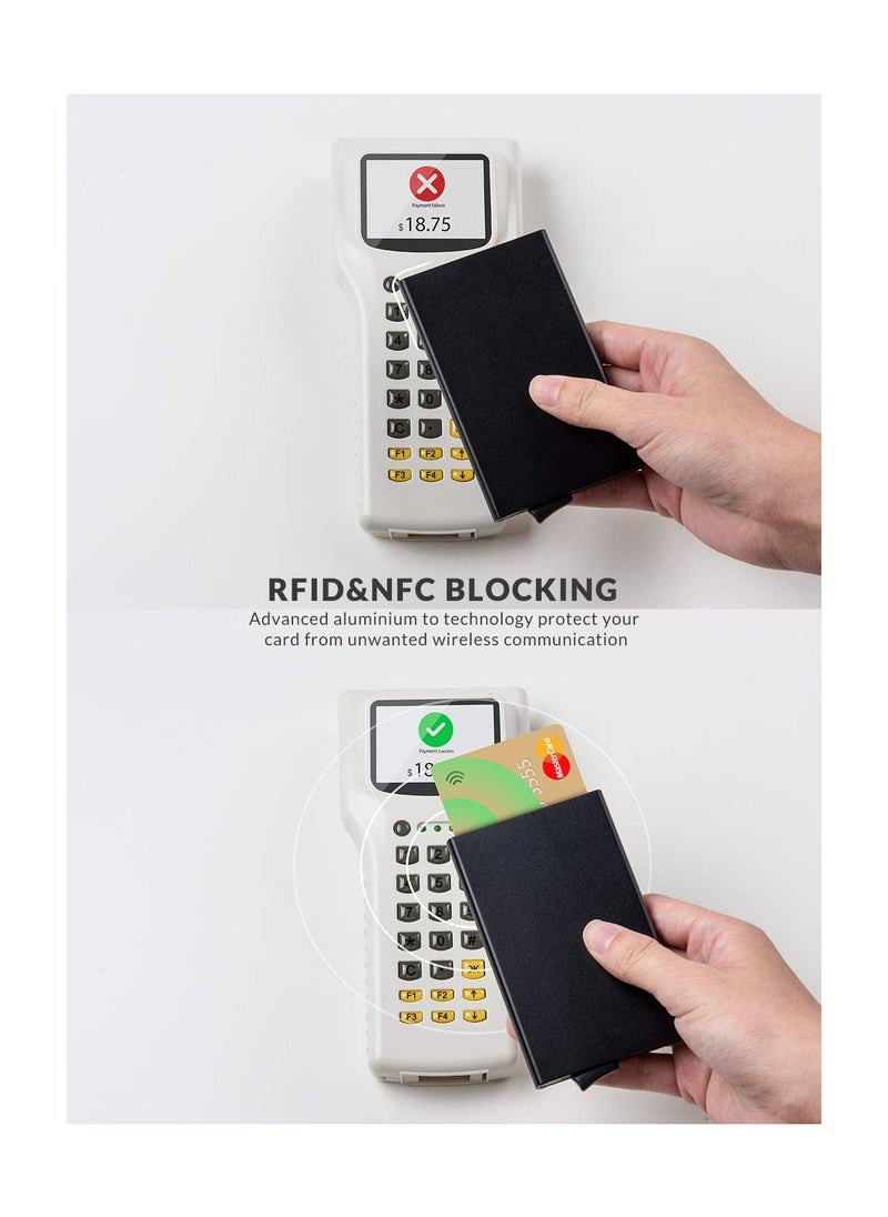 ماركة غير محددة محفظة منبثقة ، حامل بطاقة الائتمان للرجال والنساء RFID Blocking Metal Case  - Image 3