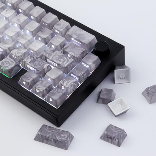 Hyekit Keycaps - Side Print Keycaps, Shine Through Custom Key caps, PBT Keycap Set Dye Sub & Double Shot, 131 Keys Cherry Profile Keyboard Keycap for Magnetic Mechanical Keyboard, Rose Coast - Image 5