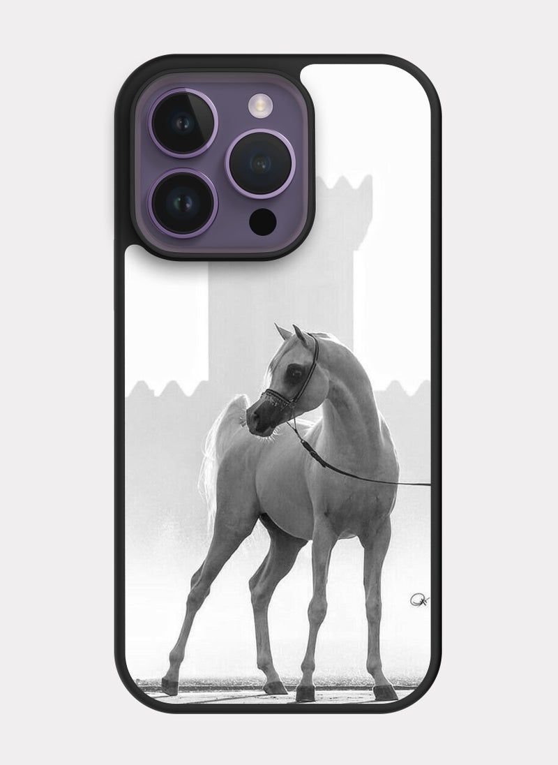 PXLAAT iPhone 14 Pro case cover Arabian Horse - Image 1
