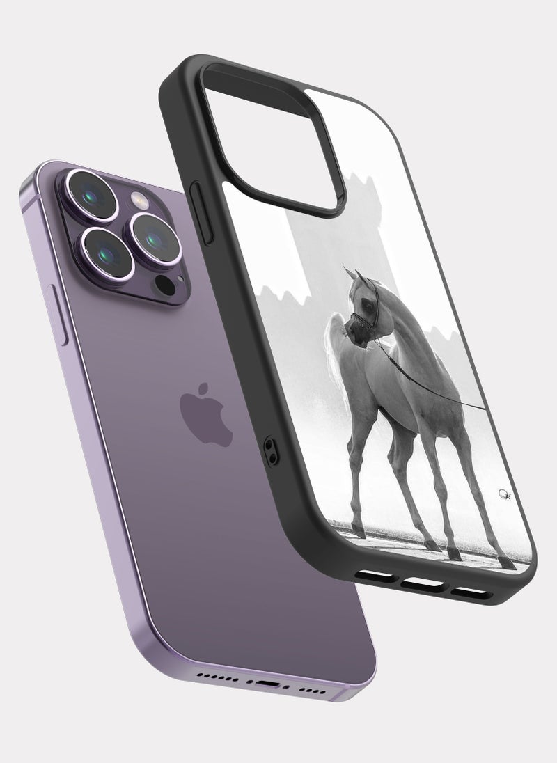 PXLAAT iPhone 14 Pro case cover Arabian Horse - Image 2