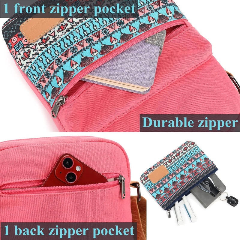 Leaper Girls Crossbody Purses for Kids 2 PCS Cross Body Bag Women Messenger Bag Girls Canvas Bag Cross Body Purse Set | for Kids, 2 PCS, Women - Image 4
