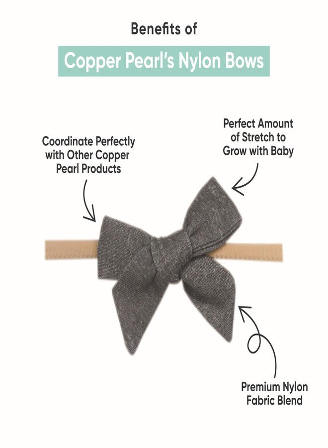 Copper Pearl Baby Bows: Stylish Headbands for Baby Girls, Premium Soft and Stretchy Baby Headbands, Perfect for Newborns, Trendy Designs - Autumn - Image 2