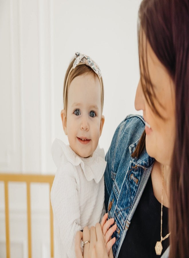 Copper Pearl Baby Bows: Stylish Headbands for Baby Girls, Premium Soft and Stretchy Baby Headbands, Perfect for Newborns, Trendy Designs - Autumn - Image 4