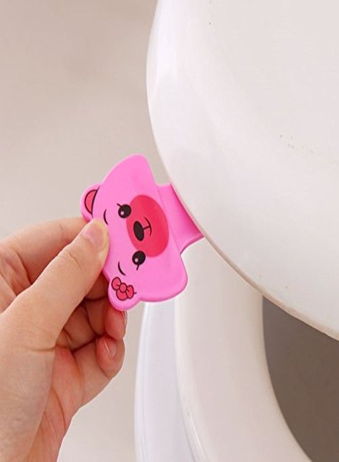 PINDIA Plastic 1Pc Portable Toilet Seat Lifter Self Adhesive Seat Lifter Handle Healthy Hygienic Toilet Tool Bathroom Product, Grey - Image 4