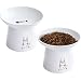 OMAYKEY 65 Inch Ceramic Raised Cat Bowls Extra Wide Elevated Cat Food Water Bowl - Image 1