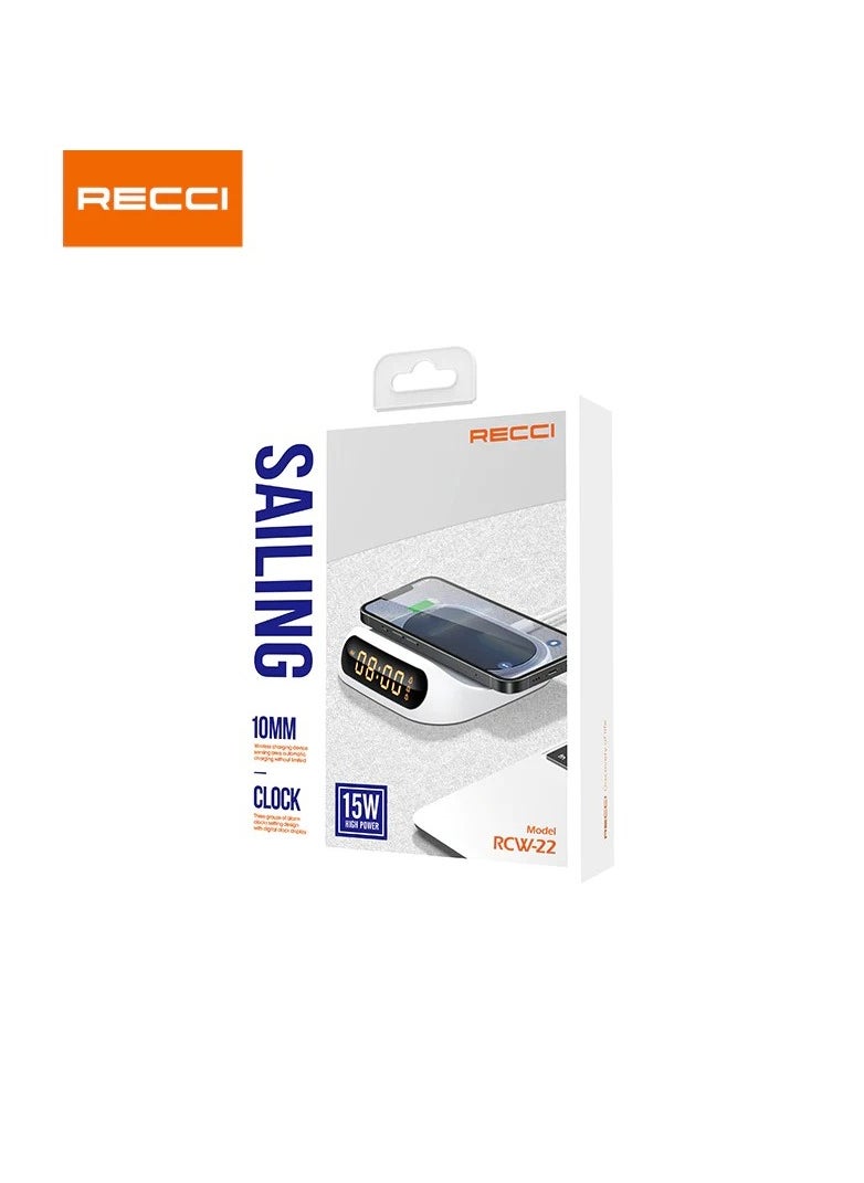 Recci Sailing Clock Wireless Fast Charging RCW-22 wireless charger with maximum power of 15W