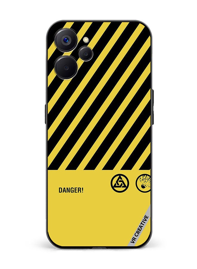 VR CREATIVE Protective Case Cover For Realme 10 5G Danger Sign Design Multicolour - Image 1