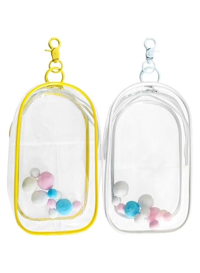 Arabest 2-Pack Clear Figure Display Bag for 17cm Dolls – Doll Pouch with Keychain, Portable & Dustproof Carrying Case for Funs Collectibles  - Image 1