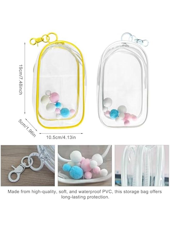 Arabest 2-Pack Clear Figure Display Bag for 17cm Dolls – Doll Pouch with Keychain, Portable & Dustproof Carrying Case for Funs Collectibles  - Image 5
