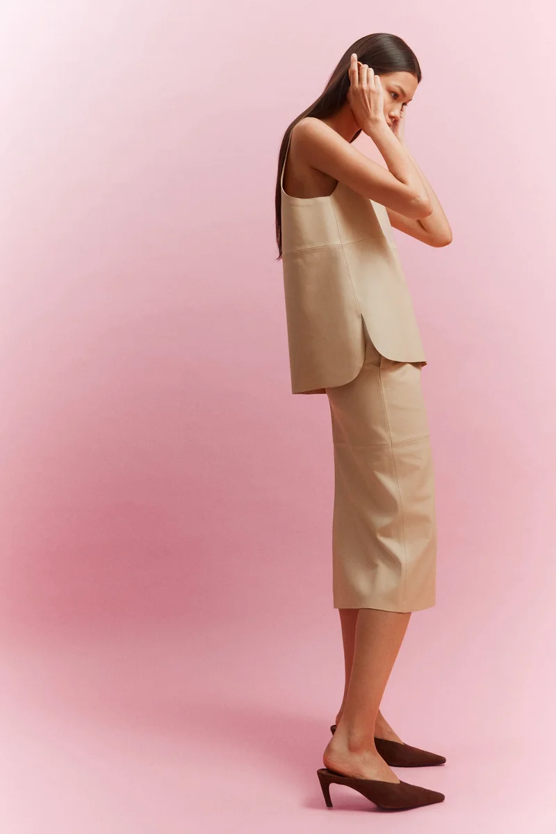 H&M Leather pencil skirt