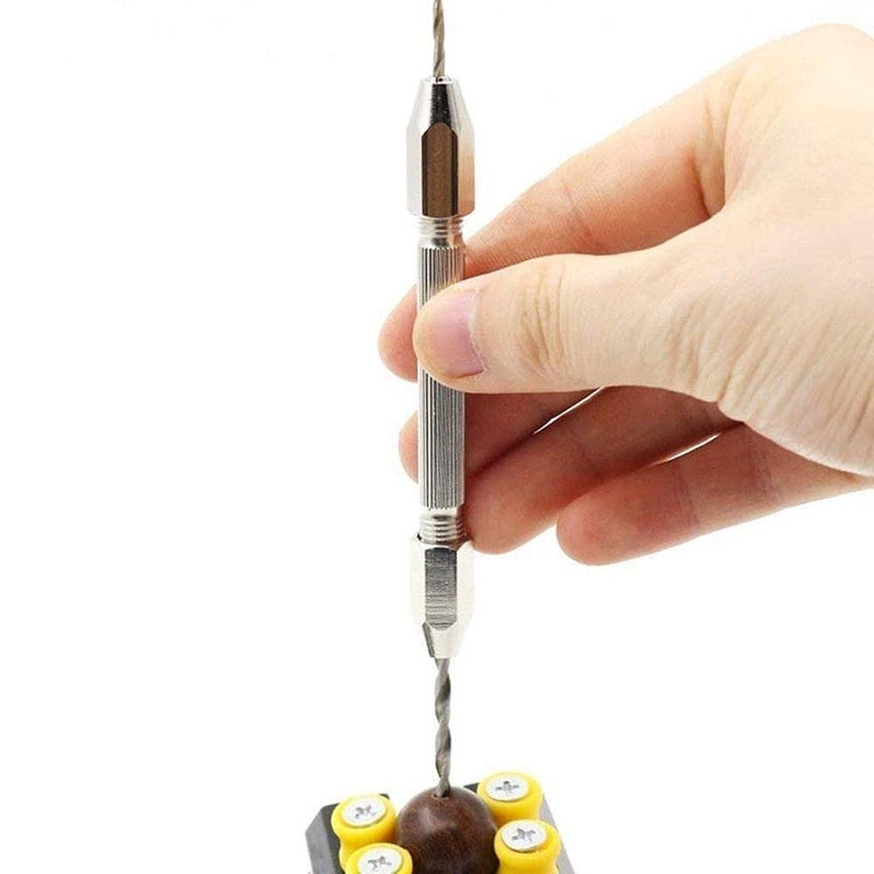 DIY Crafts DIY DIYC16092 CraftsHand Drill Bits and Precision Pin Vise with 2 Pieces Double Ended Chucks for Rotary Tools Pack of 2 Pcs Hand Drill Bits - Image 2