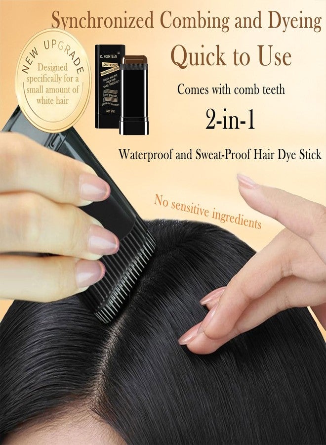 SIQULIX New Hair Color Comb Stick, Waterproof and Sweat-Proof Instant Hair Dye Stick Grey Hair Coverage for Men & Women, Easy Application (BLACK). - Image 2
