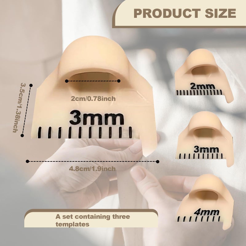 HISAKYST Edge Stitch Lock and Sewing Gauge.Edge Sewing Lockranding Tool for Beginners and Seniors,2/3/4mm Needle Gauge Quilting Ruler Measuring Tool(3PCS) - Image 4