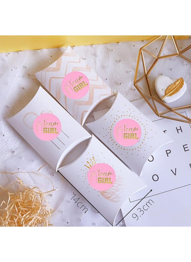 HY - 48 Pcs Gender Reveal Stickers for Party Invitations and Voting Games Team boy or Girl Stickers for Reveal Parties Baby Shower Labels Decorations Labels (Easy to Peel and Stick) - Image 1