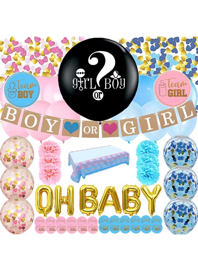 HY - 48 Pcs Gender Reveal Stickers for Party Invitations and Voting Games Team boy or Girl Stickers for Reveal Parties Baby Shower Labels Decorations Labels (Easy to Peel and Stick) - Image 1