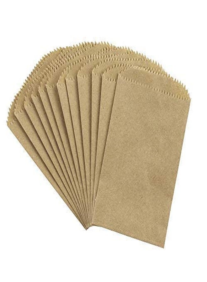 Spicado Traders Brown Paper bags for Food | Brown Paper Pouch | Paper Carry bags, Disposal bags- 100 Pieces (5 * 8 Inch)