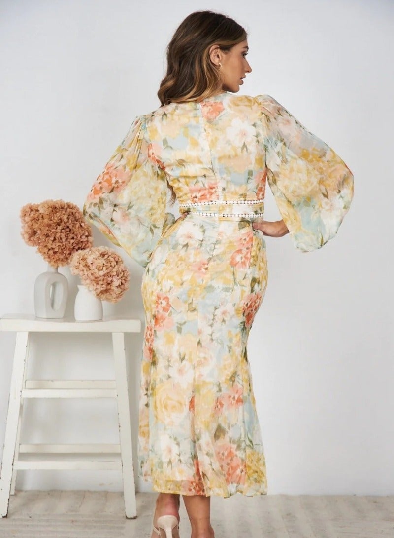 YUNIQEE Floral Chiffon Dress  - Image 4