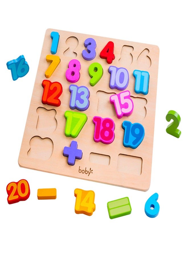 Boby Wooden Number Puzzle Toys, ABC Letter & Number Puzzle for Toddlers 3 Year Old, Preschool Learning Toys for Kids, Educational Name Puzzles Gift for Boys and Girls - Image 2