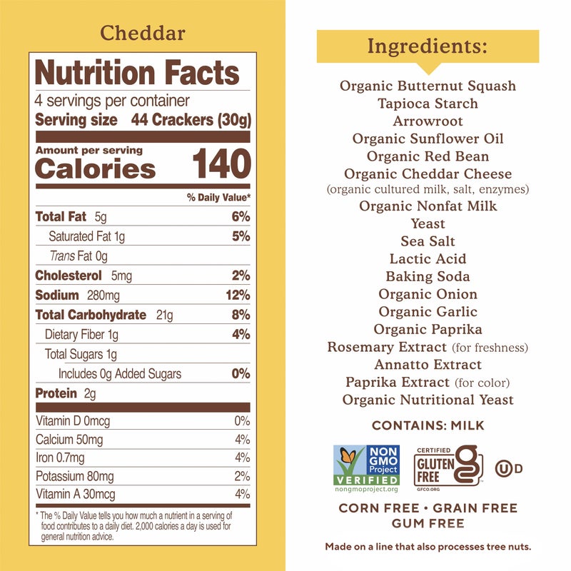 Simple Mills Pop Mmms Veggie Flour Baked Snack Crackers, Cheddar, Nothing Artificial, Kosher, Gluten Free & Non-GMO, 4 Ounce (Pack of 6) - Image 4