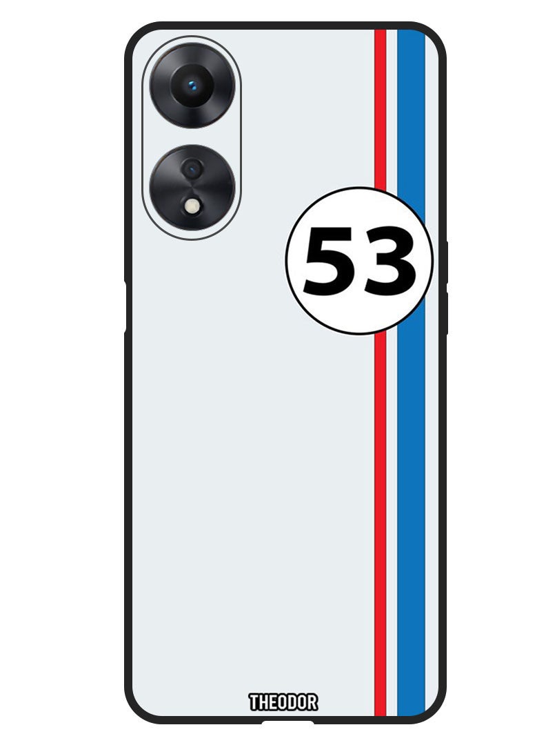 Theodor Protective Case Anti Scratch Shock Proof Bumper Cover For Oppo A98 Red and blue stripes 53 - Image 1