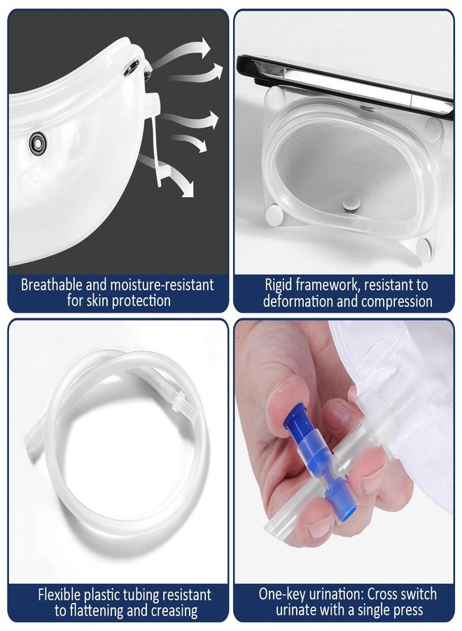 lefeke Wearable Urine Bag Male Urinal Bag Incontinence Pants for Men, Reusable Portable Male Collection Bags Urinal System with Collection Bag Portable Leak Proof Leg Pee for Elder (L) - Image 5