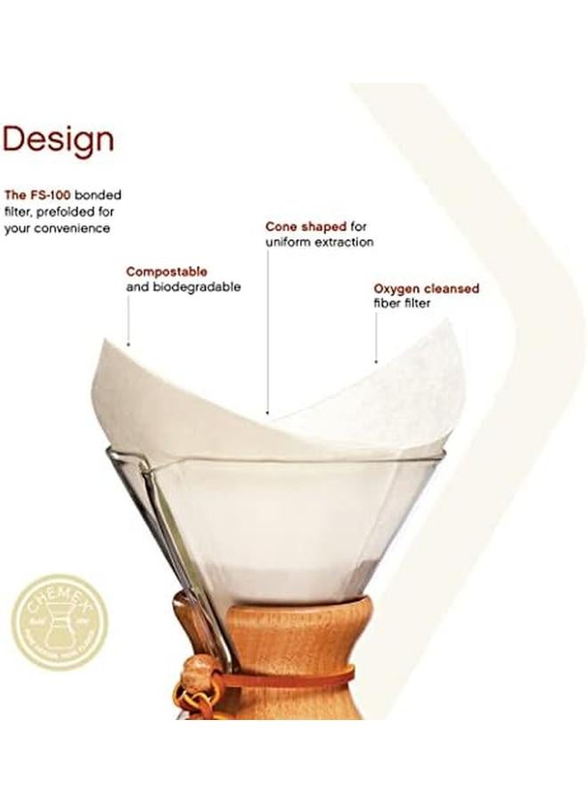 كيميكس مرشحات مربوطة مربعة مطوية مسبقًا 100 مرشح في كل عبوة - Image 3