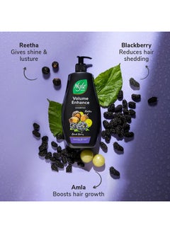 Nyle Naturals Volume Enhance Shampoo, With Blackberry, Reetha And Amla, Gentle & Soft Shampoo, Ph Balance And Paraben Free, For Men And Women, 800Ml  - Image 4