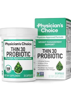 Physician's CHOICE Thin 30 Probiotic Supports Gut Health for Women & Men 30 Caps 