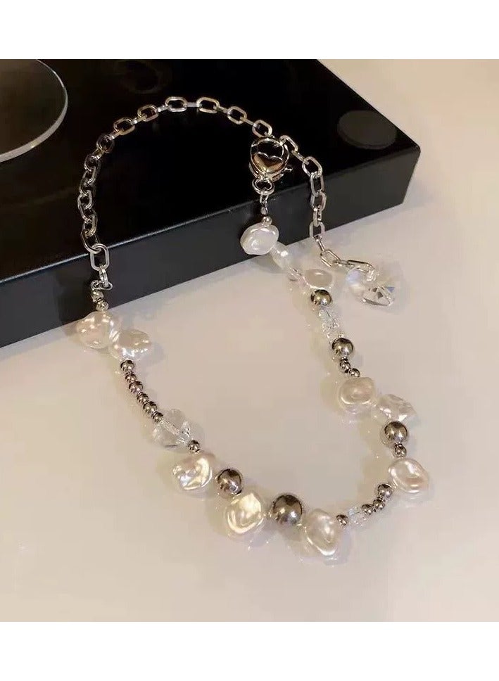 Goolsky Pearl Necklace for Women – Indie Hip-Hop Ethereal Collarbone Chain, Minimalist Cold Aesthetic Jewelry  - Image 3
