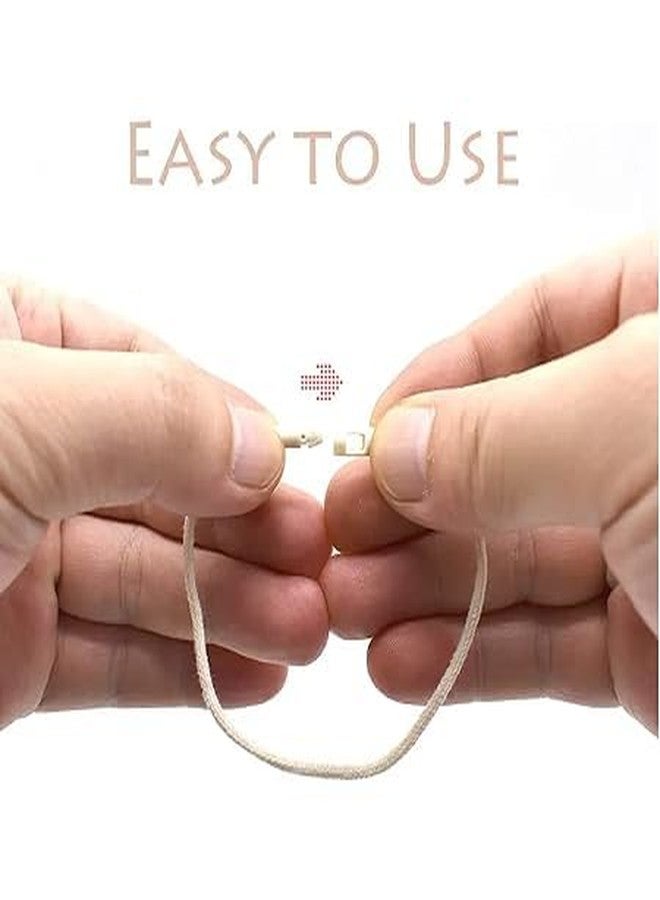 Aakriti Wax Hang Tag String Rope with Snap Lock Pin Loop Fastener Hook Ties for Clothes Gift Bags Price Tags Shoes Tag Rope for Belts Pocket Luggage Label Attachment (White Wax Tag, 600pcs) - Image 3